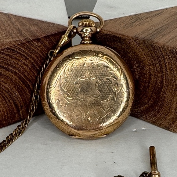 Antique 1800s Fahys Gold Filled Pocket Watch Art Nouveau UNTESTED - Picture 5 of 10